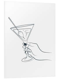 Foam board print Minimal Martini