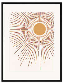 Gerahmter Kunstdruck Boho Sonne IV