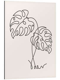 Alubild Monstera Blatt II