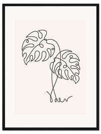 Gerahmter Kunstdruck Monstera Blatt II