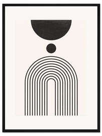 Gerahmter Kunstdruck Geometrische Linien