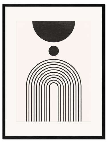 Plakat artystyczny premium w ramie Geometric lines