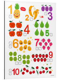 Magnettafel Zahlen lernen mit frechen Früchten