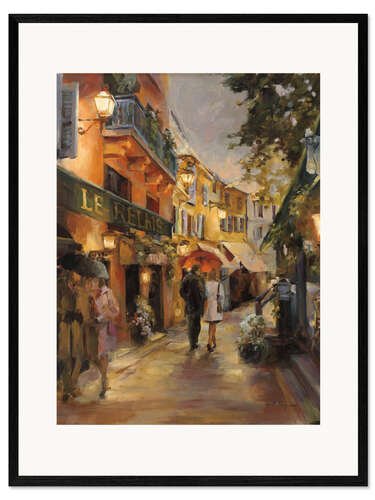 Gerahmter Kunstdruck Abend in Paris