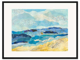 Gerahmter Kunstdruck Abstrakte Küstenlinie II