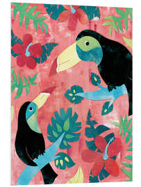 Foam board print Two toucans