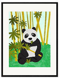 Framed art print Panda berries