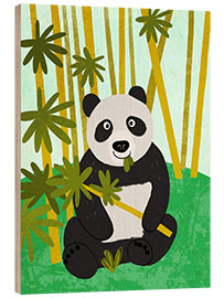 Wood print Panda berries