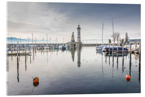 Tableau en verre acrylique Port de Lindau sur le lac de Constance