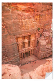 Selvklebende plakat The treasury of Petra II