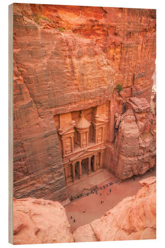 Hout print The treasury of Petra II