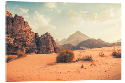 Stampa su vetro acrilico Deserto del Wadi Rum