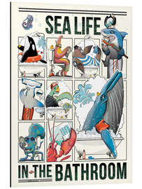 Magnettafel Meerestiere im Badezimmer