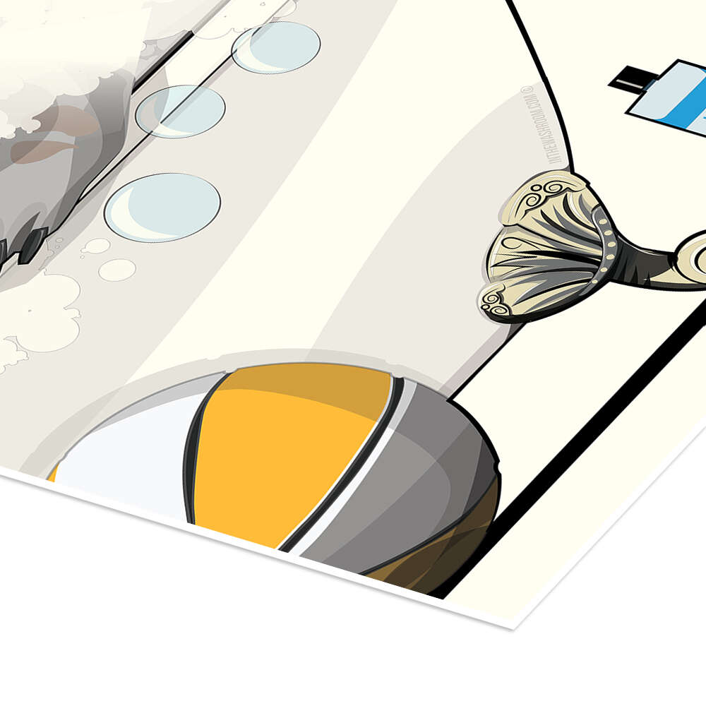 Posterlounge Seal In The Bath Poster De Wyatt9 70 X 90 Cm Vert Tableaux Décoration Murale