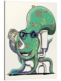 Magnettafel Krake auf der Toilette