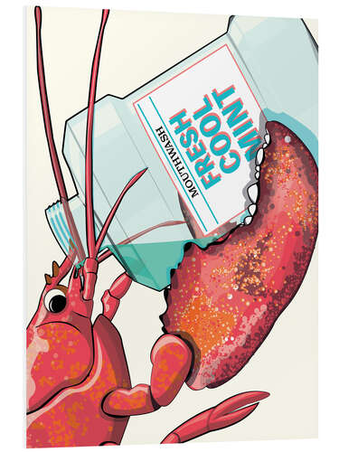 Obraz na PCV Lobster drinks mouthwash