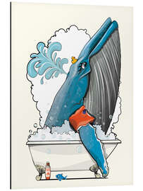 Magnettafel Blauwal unter der Dusche