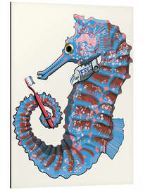 Magnettafel Seepferdchen putzt sich die Zähne