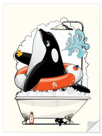 Sticker mural Orca dans la salle de bain