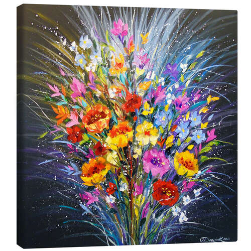 Leinwandbild Blumenstrauß des Glücks