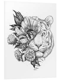 Foam board print Floral tiger