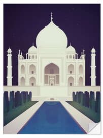 Selvklebende plakat Taj Mahal