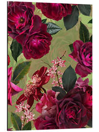 Magnettafel Vintage Sommer Rosen Garten