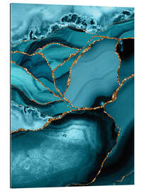 Gallery print Ice blue marble landscape