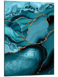 Magnettafel Eisblaue Marmor Landschaft