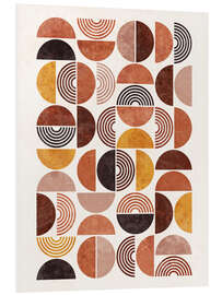 Foam board print Retro pattern in earth tones