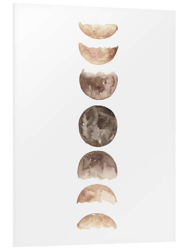 Stampa su PVC Moon phases watercolor