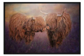 Gerahmter Kunstdruck Kuscheln mit Mama