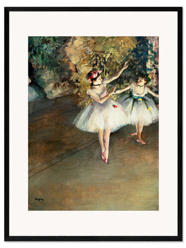 Framed art print Two dancers on the stage