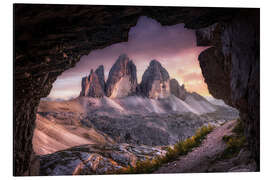 Magnettafel Ausblick zu den Drei Zinnen