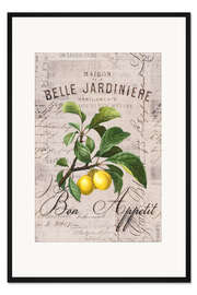 Gerahmter Kunstdruck Vintage Pflaume