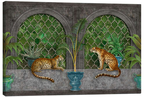 Canvas print Cheetahs in the jungle palace