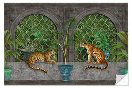 Naklejka na ścianę Cheetahs in the jungle palace