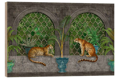 Obraz na drewnie Cheetahs in the jungle palace