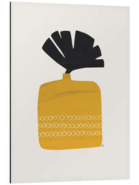 Magnettafel Plant in Yellow Ochre Pot