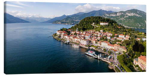 Leinwandbild Seeufer bei Bellagio am Comer See, Italien