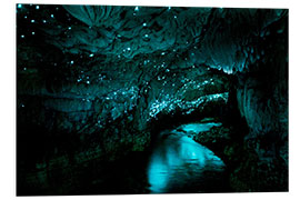 Hartschaumbild Glühwürmchenhöhle, Waitomo, Neuseeland