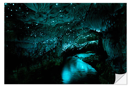 Sticker mural Glowworm cave, Waitomo, Nouvelle-Zélande