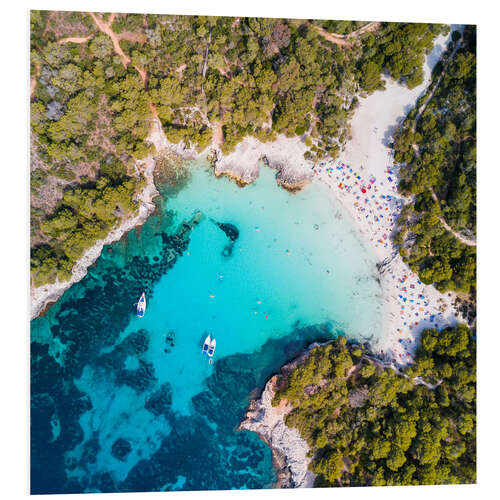 Hartschaumbild Sommer auf Menorca, Spanien