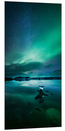 Foam board print Aurora and milky way, Iceland