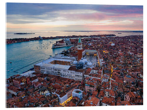 Akrylbilde Sunset over San Marco, Venice