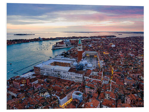 Tableau en PVC Coucher de soleil sur San Marco, Venise