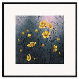 Gerahmter Kunstdruck Butterblumen
