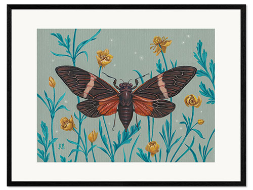 Plakat artystyczny premium w ramie Among the Buttercups