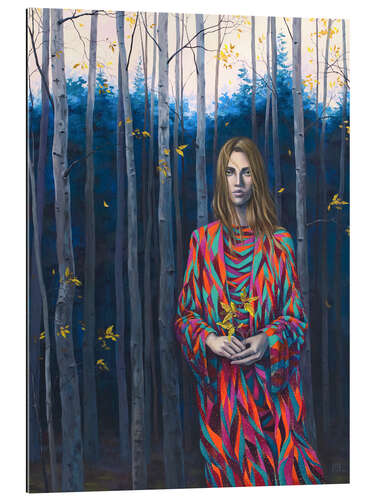 Quadro em plexi-alumínio Blue Forest Wanderer