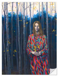 Adesivo murale Blue Forest Wanderer